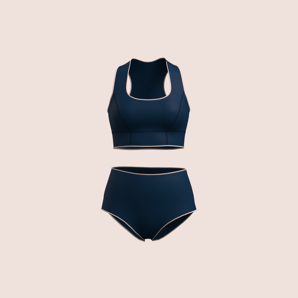 Ensemble Bain Haute Tenue – Brassière & Culotte Taille Haute – Néoprène Ultra Souple 2 mm
